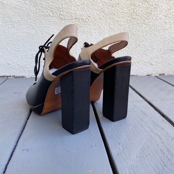 Rachel Comey 10 Black Pratt Lace Up Slingback Heel - Picture 7 of 8